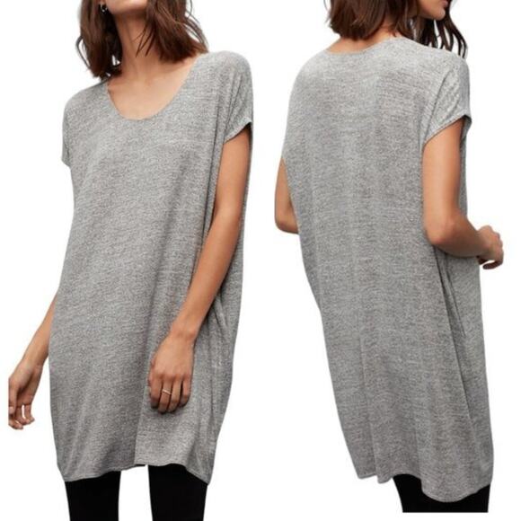 Aritzia Wilfred Free Lorelei T Shirt Dress Jersey Knit Short Sleeve Gray Size S - Picture 1 of 13